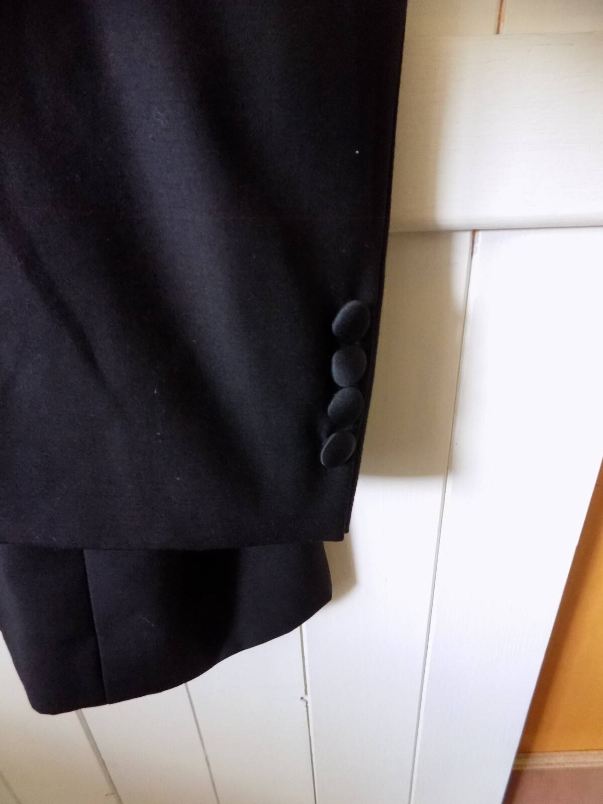 tuta smoking uomo YSL YVES SAINT LAURENT LANA NERA FORMALE GIACCA 50"XXL PETTO