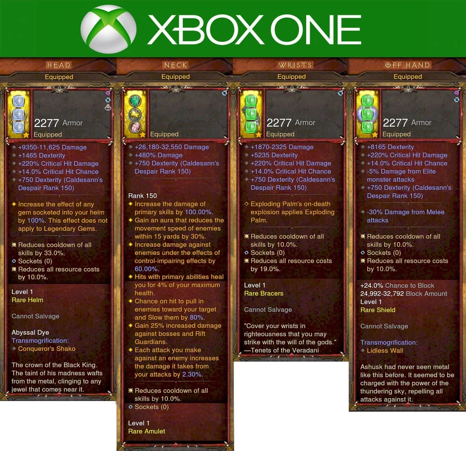 Diablo 3 RoS Xbox One | Series X/S Softcore | Ancient Modded Monk Set - Image 4 of 4