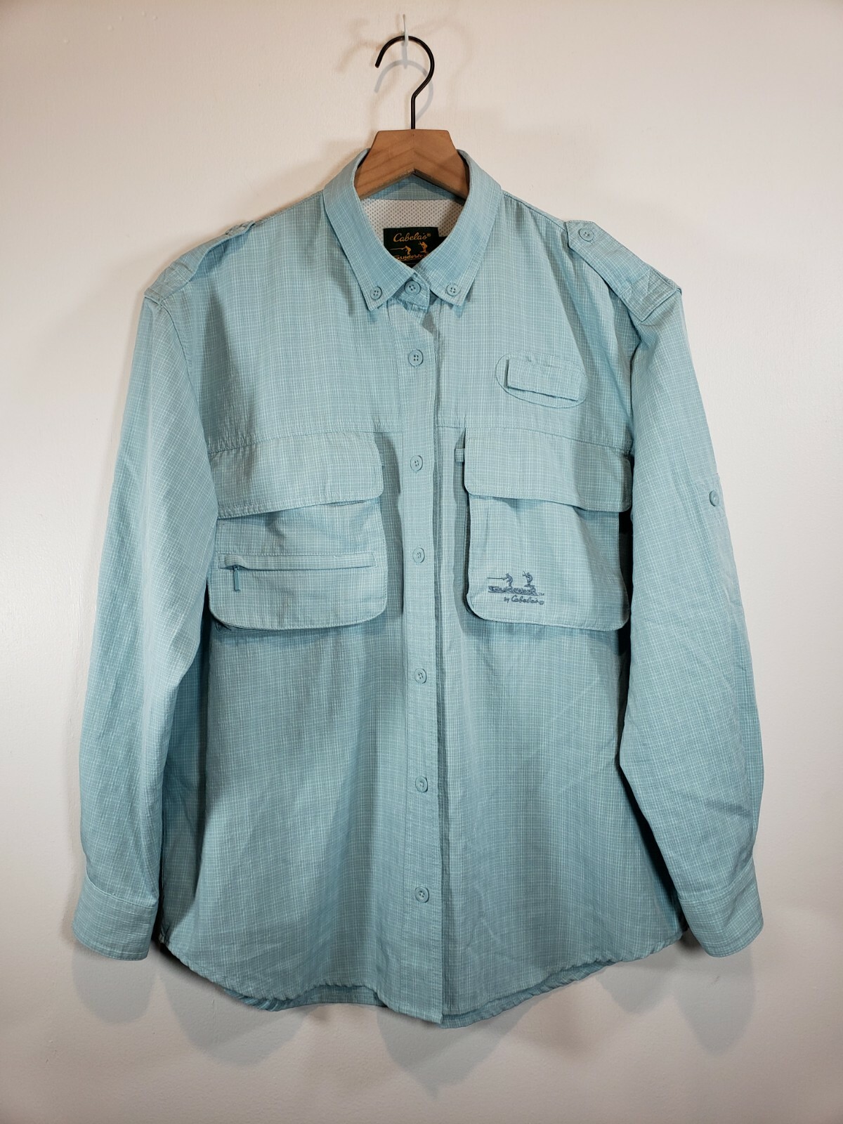 RARE Cabela's Guidewear Women's (M) Blue Hiking Fishing Vented Sport