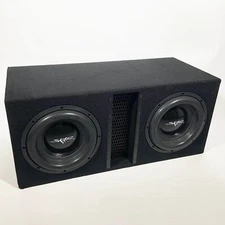 USED SKAR AUDIO EVL-2X12D4 DUAL 12" 5000W LOADED PORTED SUBWOOFER ENCLOSURE