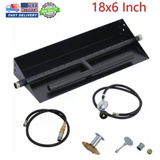 18"x6" Rectangle Drop-in Fire Pit Pan Burner Kit Natural Gas/Propane Fire Pit US