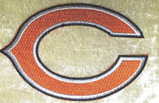 Chicago Bears "C" 3.5" Iron On Embroidered Patch~ Free Tracking!
