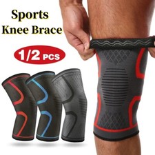 1/2Pcs Sport Knee Brace Support Compression Sleeve Arthritis Joint Pain Relief