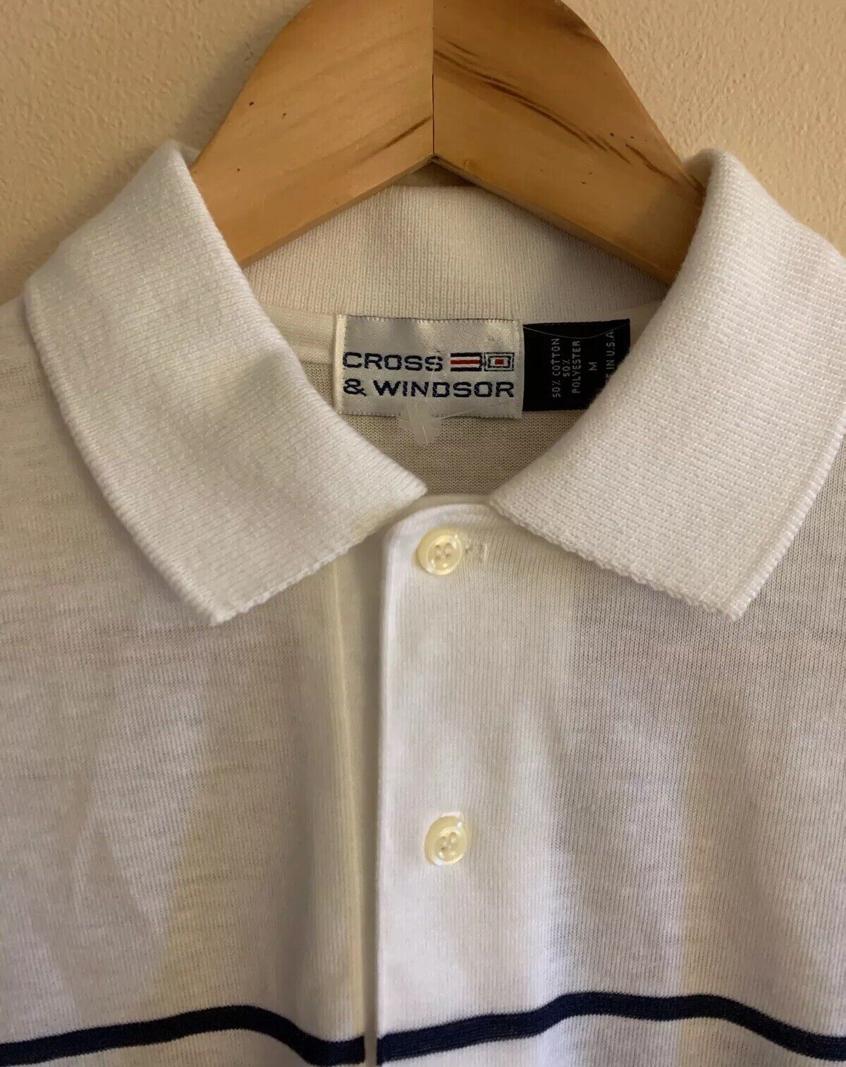 Vintage CROSS & WINDSOR Polo Shirt  50/50% Cotton… - image 7