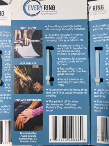 Every Ring Silicone Rings Assorted (S, M, L) 3 pack NEW - Picture 2 of 2