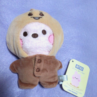 BTS BT21 Shooky Cooky Baby Tatton Plush Doll with Rompers S Size Linefriends NEW