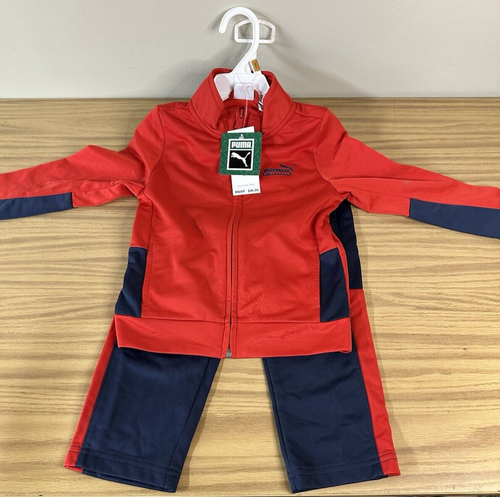 NWT Puma Jacket and Pants Set Red and Blue Size 3T New with Tags - 第 1/5 張圖片