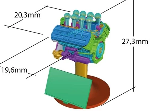 KIT MOTORE COSWORTH DFV V8 F1 1967-76 Tameo PG40 - Immagine 3 di 3