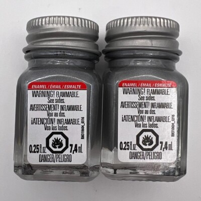 LOT of 2 Flat Aluminum 1181 Testors Enamel Paint 0.25fl.oz./7.4mL NEW