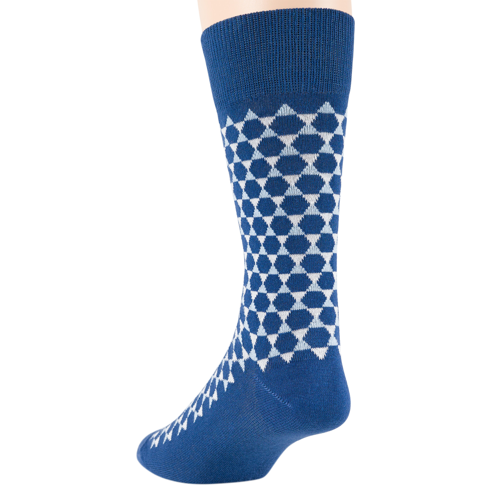 Men Cotton Novelty Socks 6 Pack Diamond Hexagon Polka Dot Striped Large