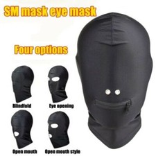 Adult Spandex Balaclava Open Mouth Face Eye Head Mask Costume Role Play Bondage