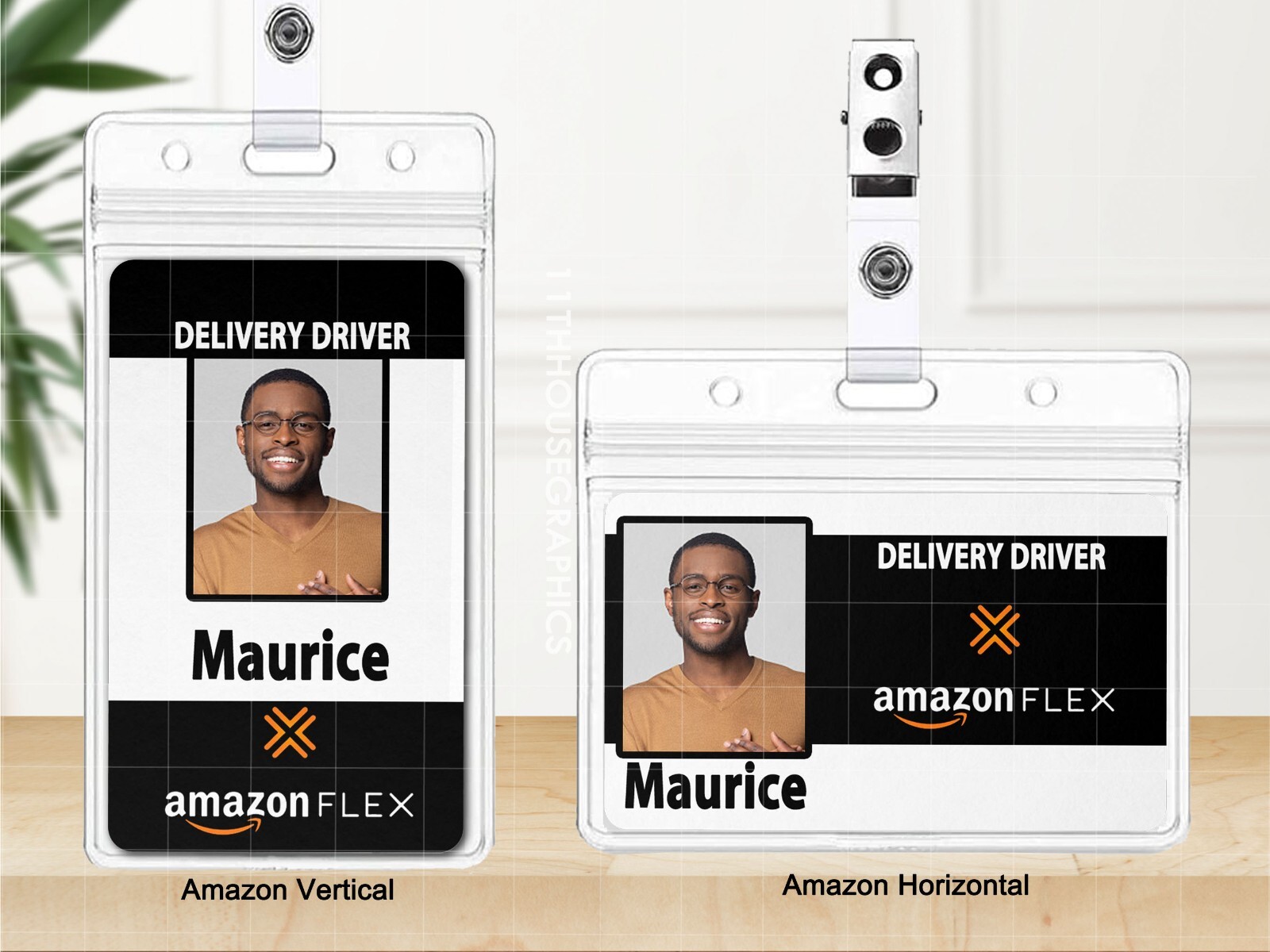 Gig Worker Custom ID Card Badges Doordash Grubhub Postmates Uber Amazon