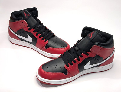 Nike Air Jordan 1 Black/White/Red Men's Mid Top Sneakers-Asst Size NB DQ8426-061