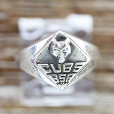 VINTAGE CUB BOY SCOUTS STERLING SILVER 925 RING SZ 4.75 RETRO PRETTY