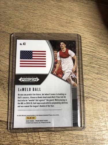 2020-21 Prizm Draft LaMelo Ball RC #43 Charlotte Hornets HOT!!! - Picture 2 of 2