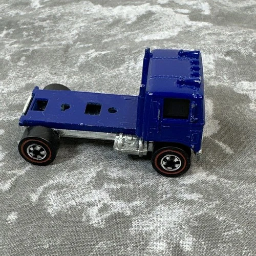 Hot Wheels Redline American Hauler Blue Semi Truck Vintage 1976 Flying Colors HK