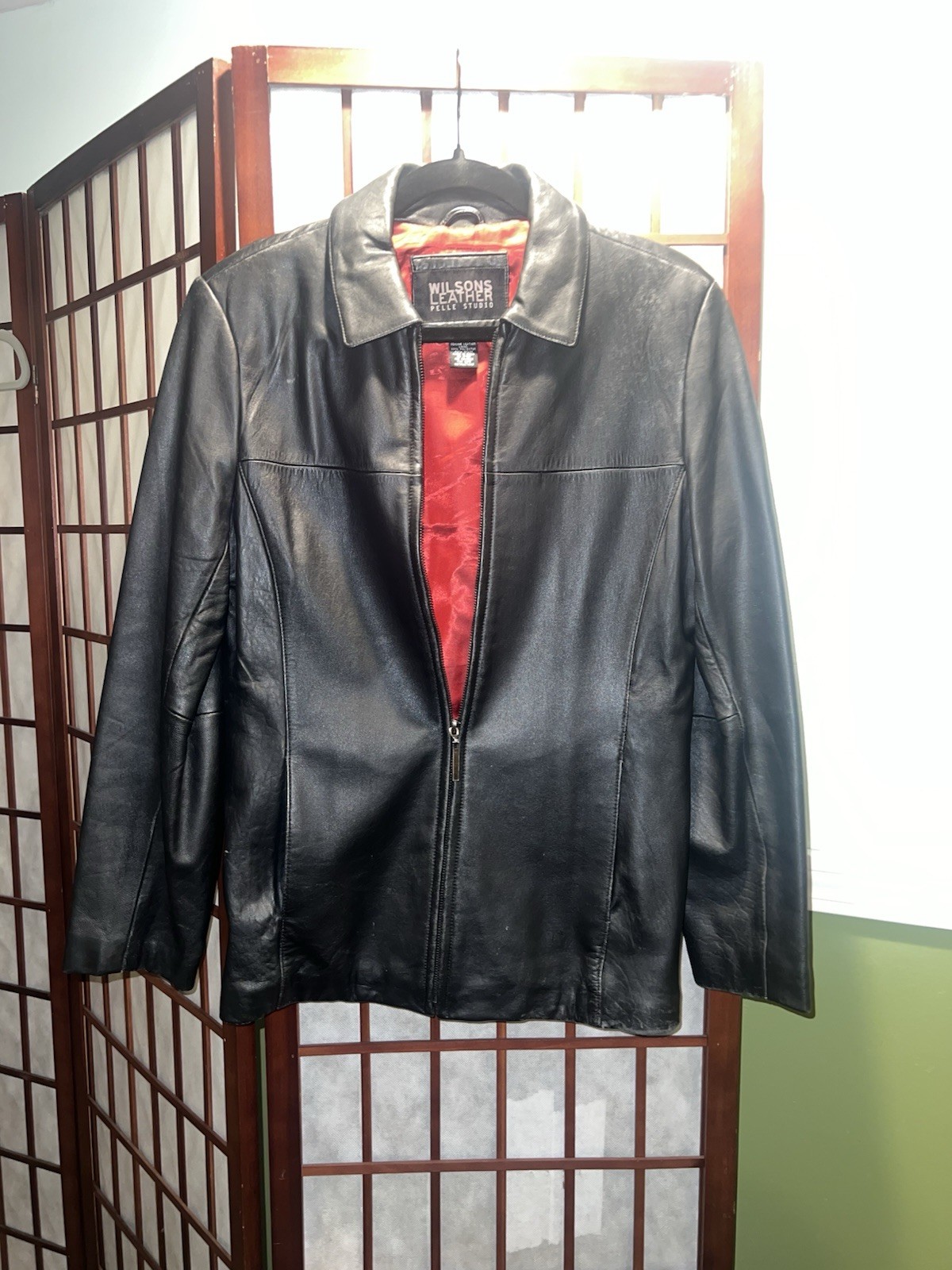 Women’s Wilson Leather Pelle Studio Black Genuine Leather Jacket Size S