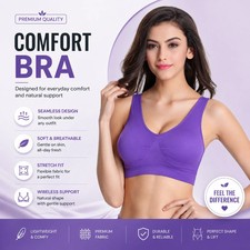 Seamless Comfort Bras Sports Bra Non Padded Wire-Free Stretch Plus Size