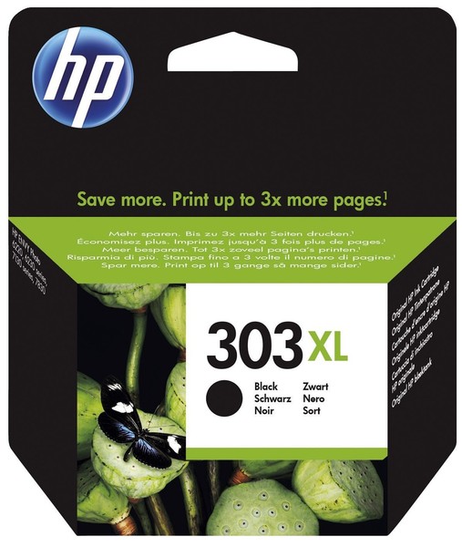 T6N04AE Original Hp Druckkopfpatrone Schwarz (T6N04AE,T6N04AE#UUS,303XL,303XLBK,-image