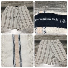 Abercrombie  Fitch Drawstring Shorts Men  s XS Striped Pockets Inseam 5.5 