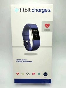 Charge de l'appareil 2 Fréquence cardiaque + Bracelet de fitness, Bleu, Grand, Nouveau Condition