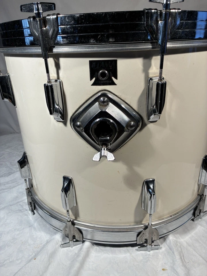 Винтажный басовый барабан 1980-х Tama Imperialstar 16 дюймов x 22 дюйма БЕЛЫЙ сделано в Японии - Изображение 3 из 4