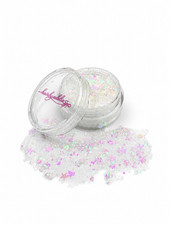 Hair Glitter, Chunky Glitter Mix with Shapes for Hair Styling White 