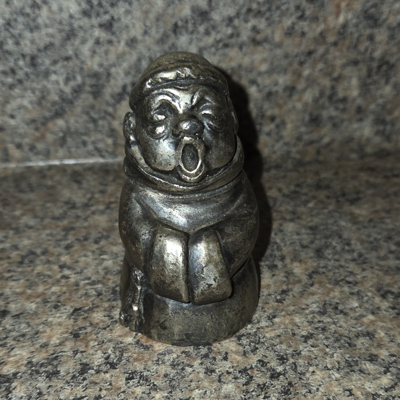 Peltro Italy Pewter Monk Figurine Collectible Metalware