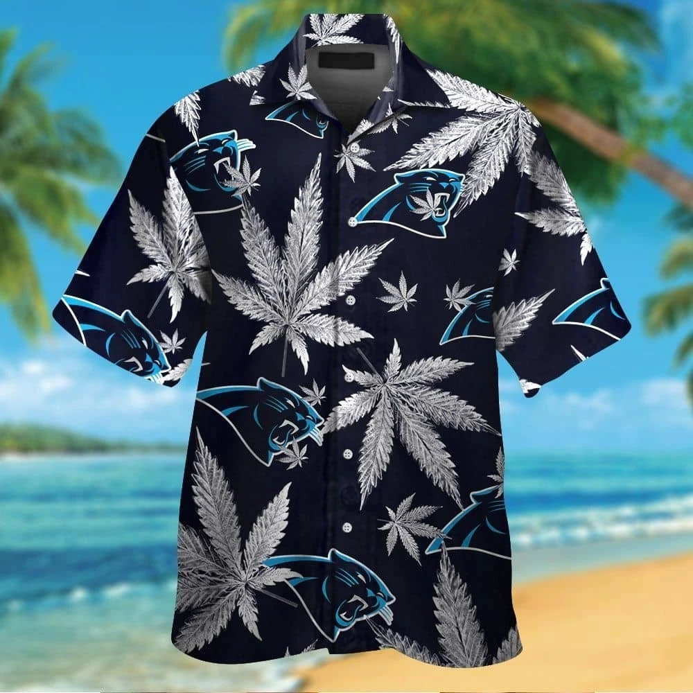 Carolina Panthers Short Sleeve Button Up Tropical Hawaiian Shirt VER02