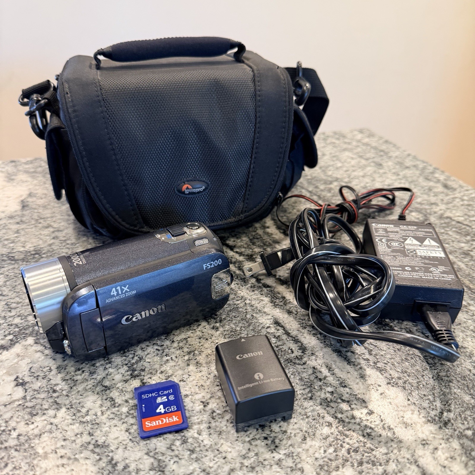 Battery Charger 4gb Card Camera Bag Tested