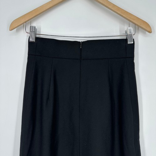 AKRIS PUNTO Wool Blend Knee Length A-line Midi Skirt Black, Orig $495 Size 2 - Picture 7 of 11