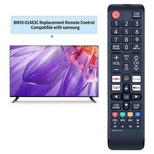 Wireless TV Remote Control Fits for Samsung UE32H5000F BN59-01483C Black