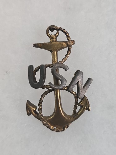 US NAVY Chief Anchor Sew On Cap Device Badge Insignia 1897-1907