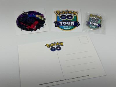 ポケモンGOTour カロス　公式ピンバッジ　ロサンゼルス　2026 2026 Pokémon GO Tour Kalos Global Pin & Postcard & Stickers San