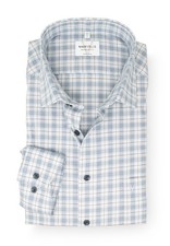 Marvelis men's business shirt long sleeve non-iron modern fit, check, New Kent
