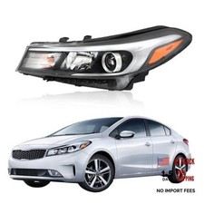 1PC Driver Side Replacement for Forte 2017-2018 Halogen w/o DRL Headlamp