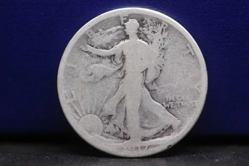 (2) 1917-S  Walking Liberty  Half Dollars One Obverse / One Reverse  GOOD Plus