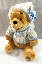Disney WINTER WINNIE THE POOH w/Snowflake sweater  hat 12" stuffed plush w/Tag