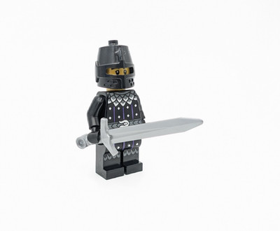 Lego Figur Ritter CASTLE Burg Schwarzer Ritter Waffe Helm