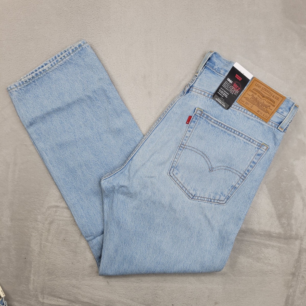 Levis 551 Jeans Men 36x30 1961 Z Authentic Straight Relaxed Light