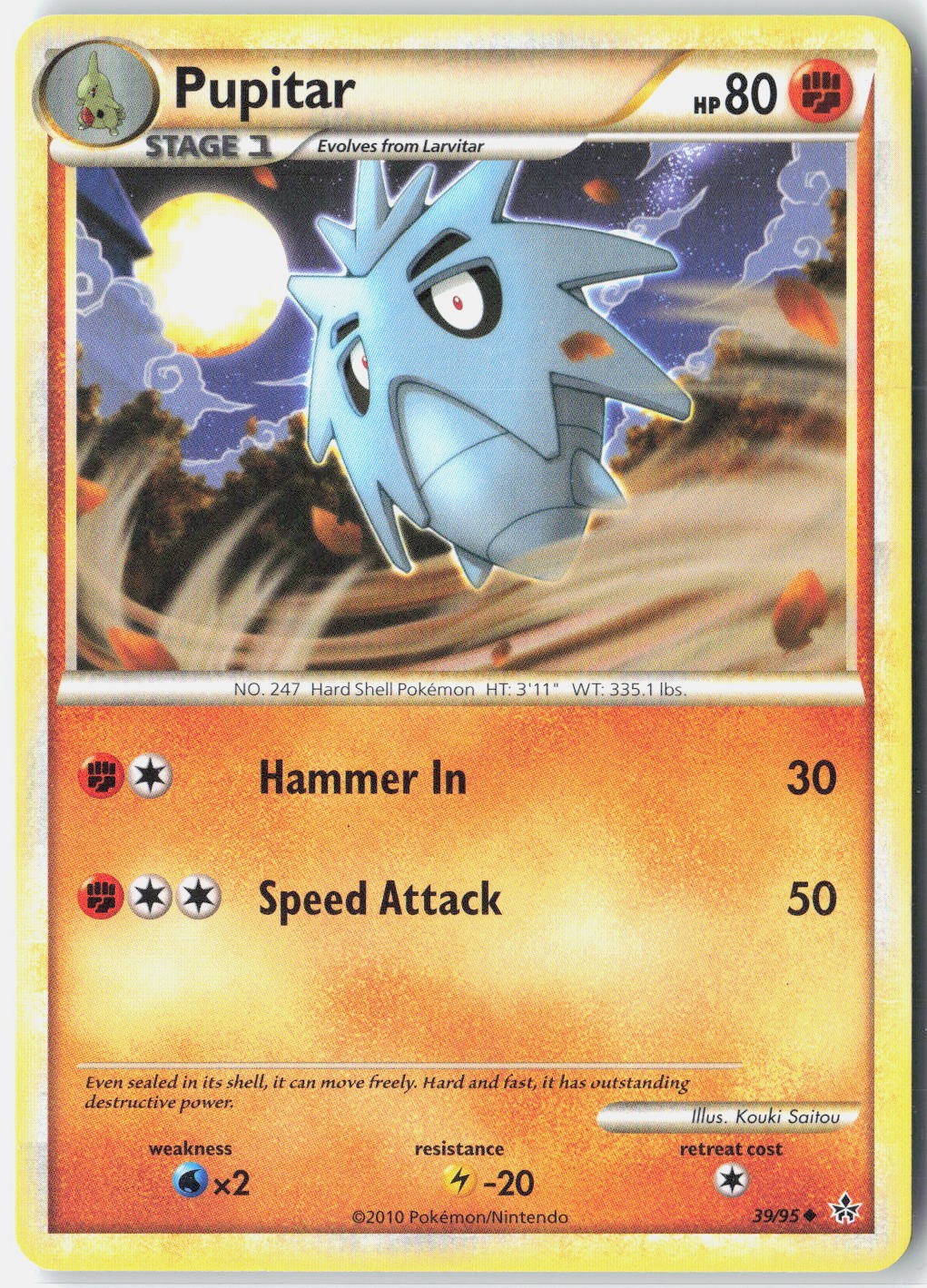 Pupitar (39) Unleashed 39/95 Pokemon Card