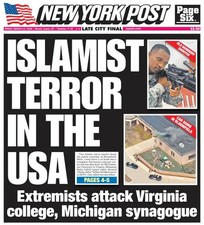 ISLAMIST TERROR IN THE USA MUSLIM EXTREMISTS ATTACK SYNAGOGUE NY POST 3/13 2026