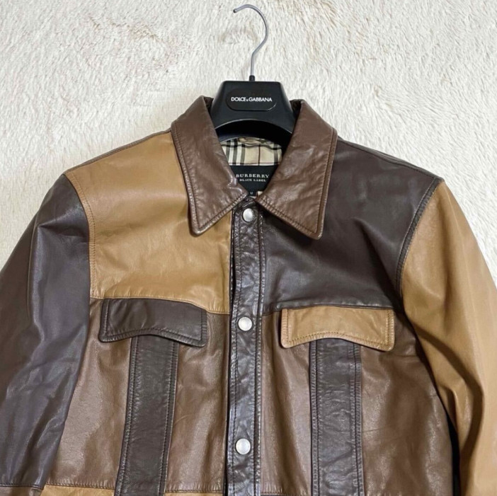 Burberry Black Label Patchwork Nova Check Leather… - image 3