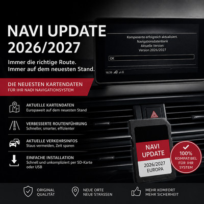 AUDI A1,A2,A3,A4,A5,A6,A7,A8,Q5,Q7 4G,C7 NAVIGATION UPDATE EUROPA 2027