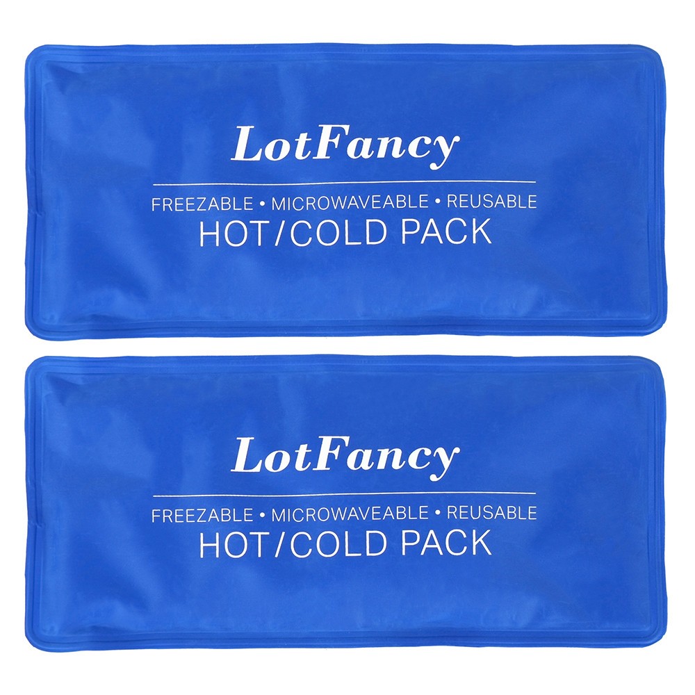 2x Reusable Hot/Cold Compress Gel Ice Packs for Sports Injur