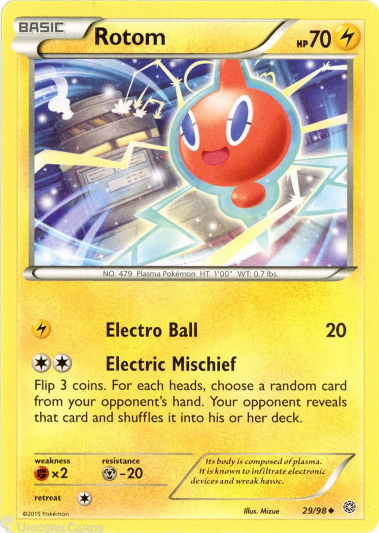 Rotom 29/98 : Uncommon Mint/Near Mint Pokemon Card : XY07: Ancient Origins