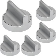 5PK Stainless Steel Control Knob Replace W10594481 WPW10594481 3281332 AP6023301