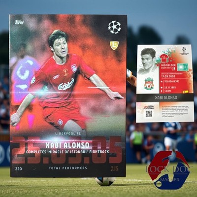 Topps Xabi Alonso /5 Numbered Limited + Foto signiert Liverpool Premier League