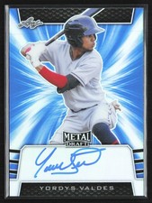 Yordys Valdes 2019 Leaf Metal Draft Blue Auto /30 #BA-YV1