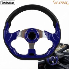 D Shape Racing Aluminum Steering Wheel Drifting Flat Dish 6 Bolts 12.5universal